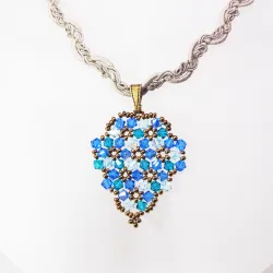 Pendant 45cm - Marissa Grapes-Khaki Braid - Pendant 45cm - Laiton bronze